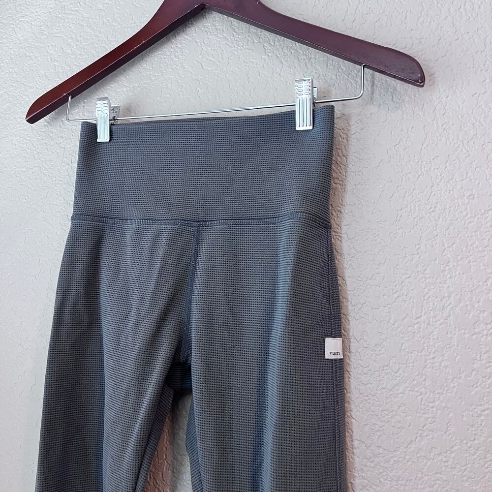 Vuori Bayview Women’s Thermal Leggings Waffle Gray Logo XS Waistband - Picture 4 of 8
